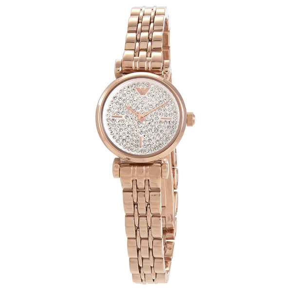 Emporio Armani Gianni T-Bar Quartz White Dial Ladies Watch #AR11266 - Watches of New Zealand
