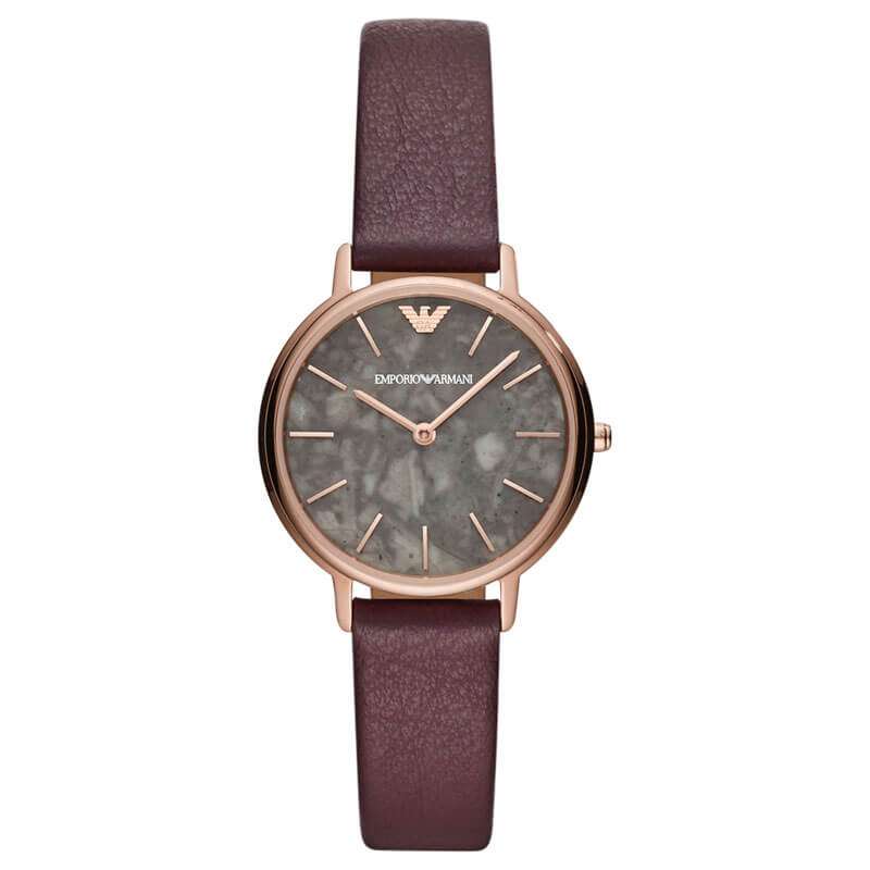 Emporio Armani Kappa Quartz Grey Marbled Dial Ladies Watch AR11172