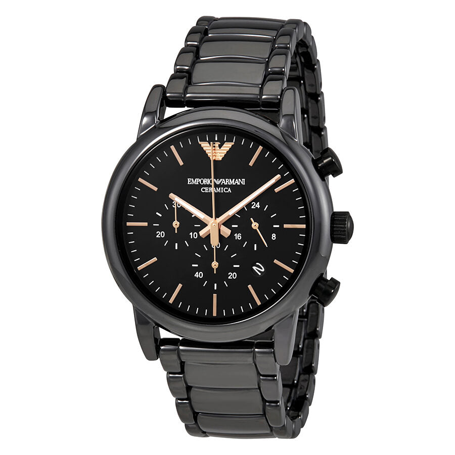 Emporio Armani Luigi Ceramic Chronograph Black Dial Men's Watch AR1509