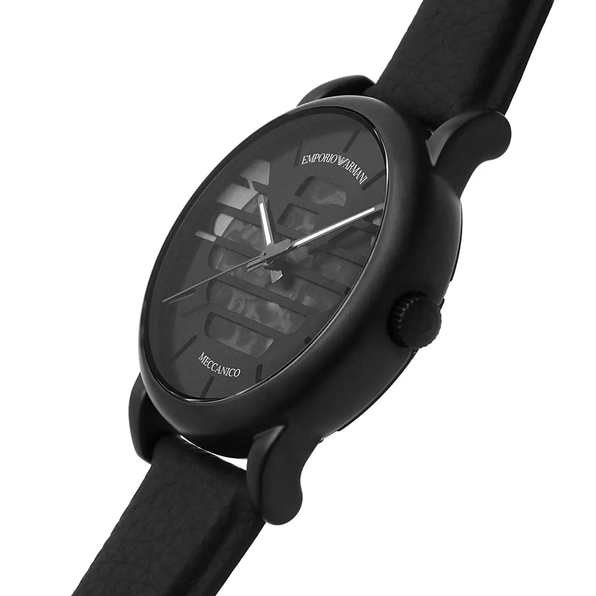 Emporio Armani Luigi Skeleton Leather Automatic Men's Watch AR60032