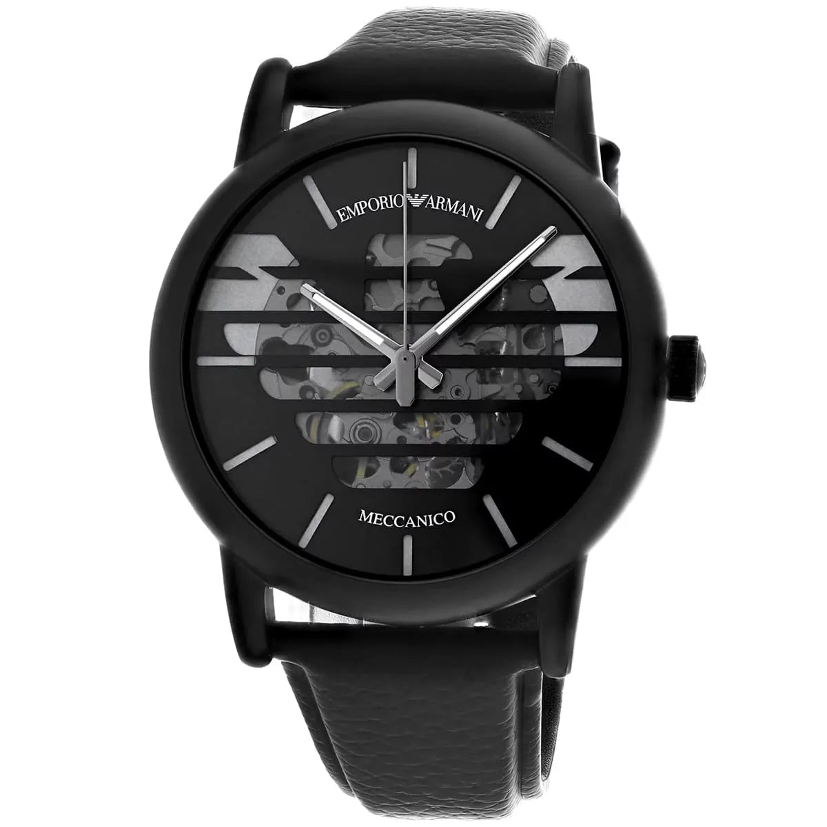 Emporio Armani Luigi Skeleton Leather Automatic Men's Watch AR60032