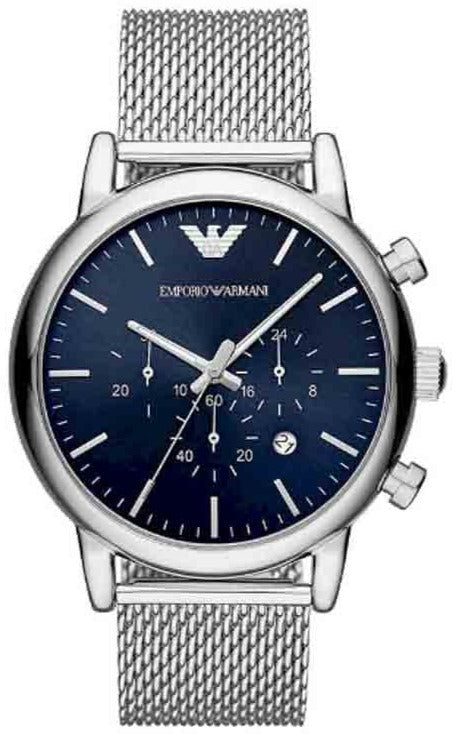 Emporio Armani Luigi Chronograph Quartz Blue Dial Mens Watch - AR80038