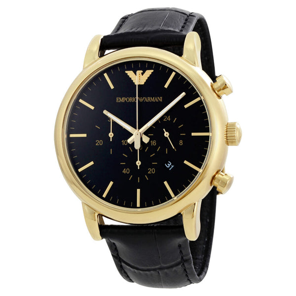Emporio Armani Luigi Chronograph Black Dial Men's Watch #AR1917 - Watches of New Zealand