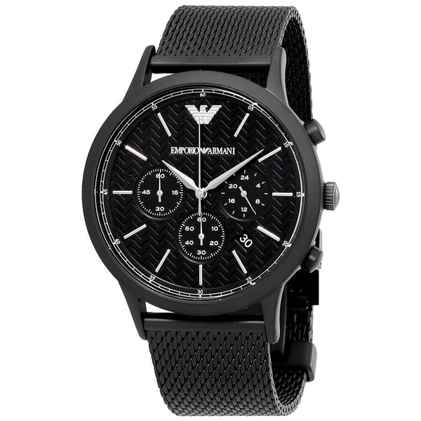 Emporio Armani Renato Chronograph Black Dial Men's Watch AR2498 - Watches of New Zealand