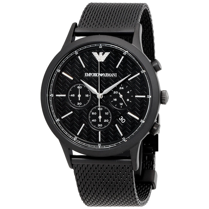 Emporio Armani Renato Chronograph Black Dial Men's Watch AR2498 - Watches of New Zealand