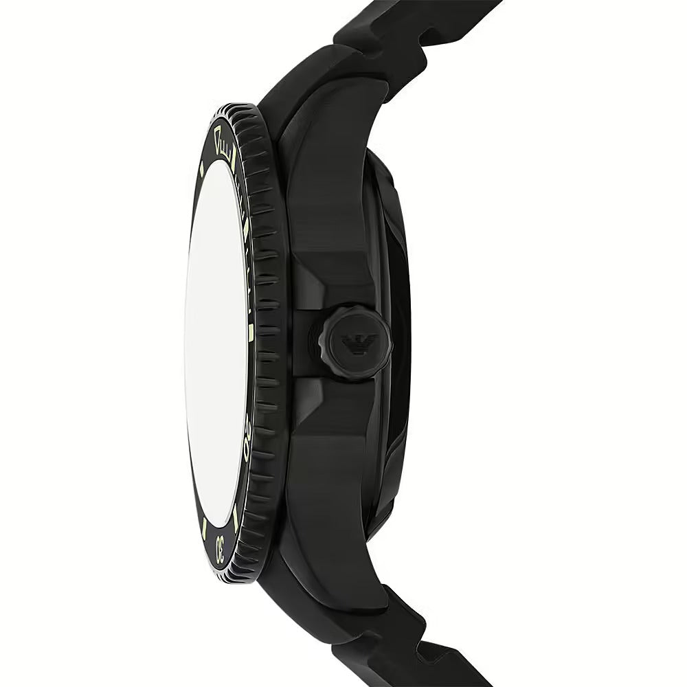 Emporio Armani Sea Explorer Automatic Black Silicone Men's Watch - AR60085