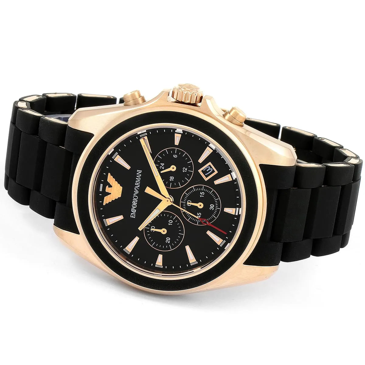 Emporio Armani Sigma AR6066 three-quarter view with chronograph subdials visible