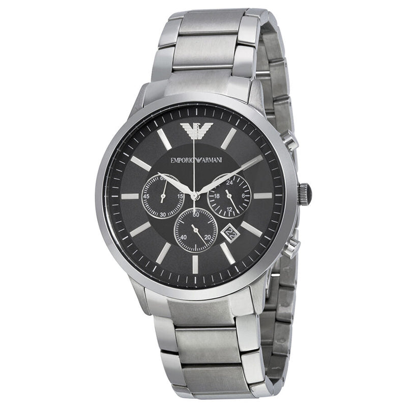 Emporio Armani Sportivo Chronograph Black Dial Steel Men's Watch AR2460 - Watches of New Zealand