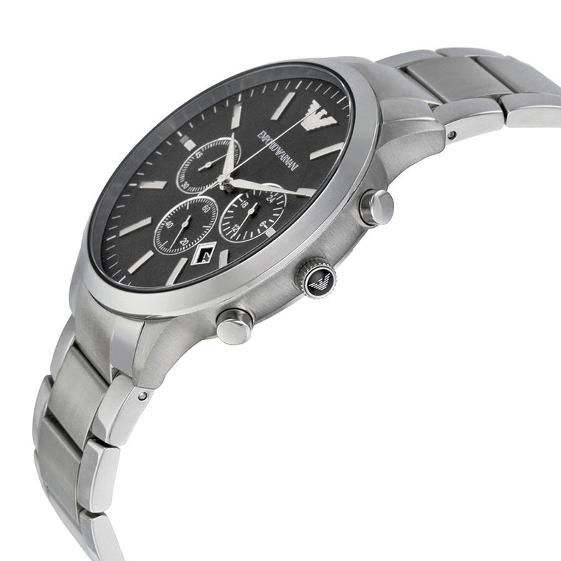 Emporio Armani Sportivo Chronograph Black Dial Steel Men's Watch AR2460 - Watches of New Zealand #2