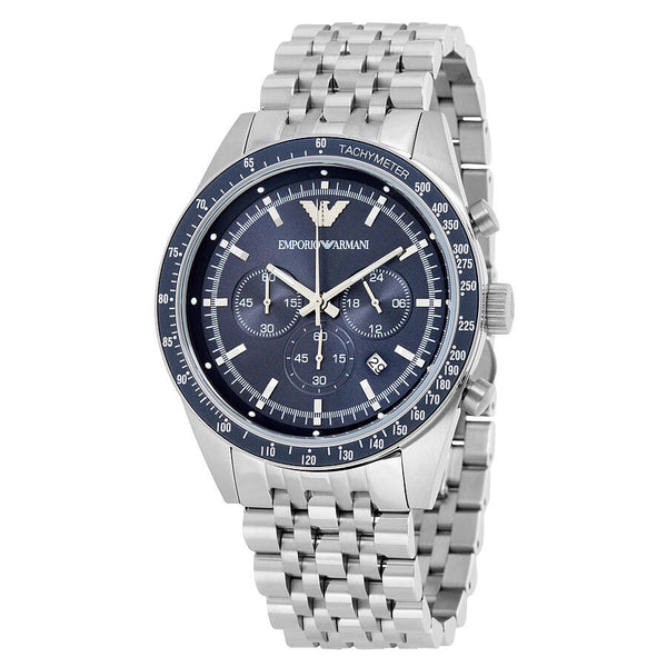 Emporio Armani Sportivo Chronograph Blue Dial Men's Watch AR6072 - Watches of New Zealand
