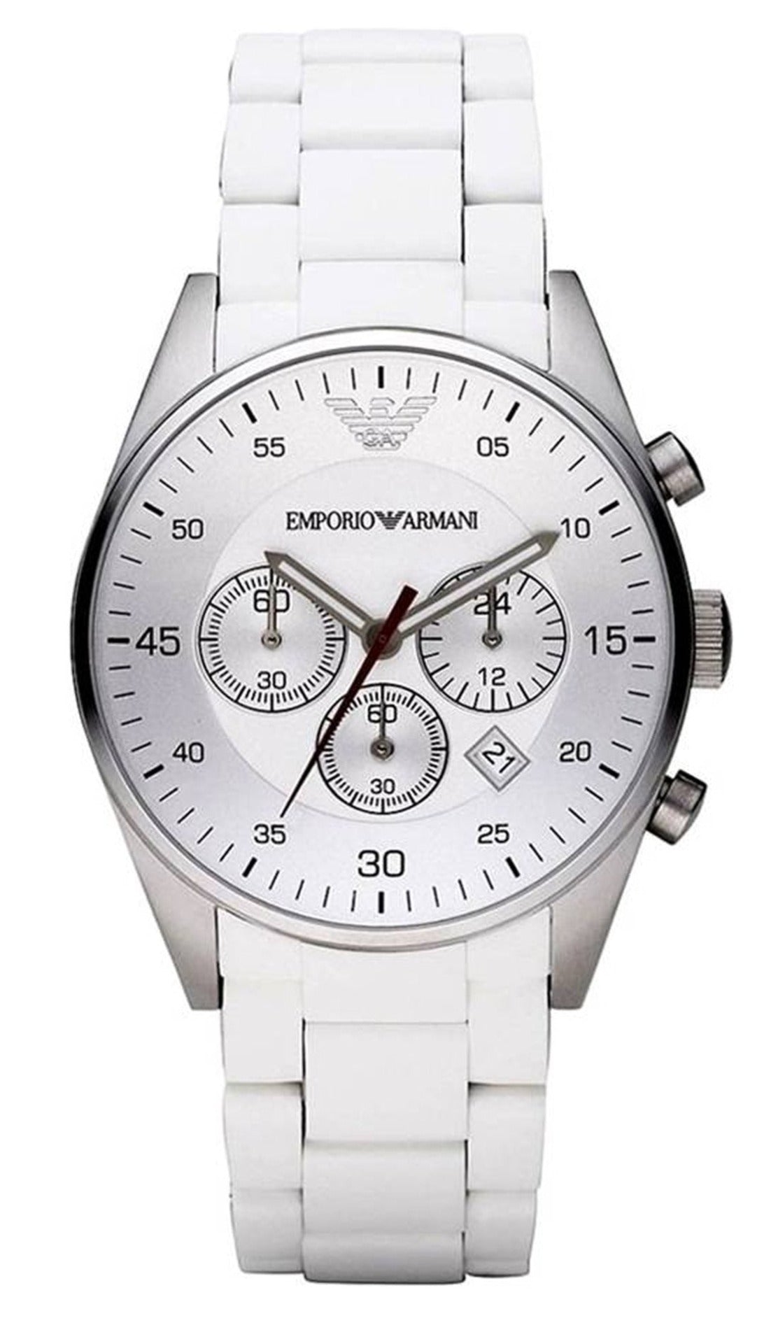 Emporio Armani Chronograph Tazio White Men's Watch - AR5859
