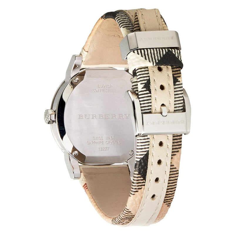 Burberry Women's Swiss The City Haymarket Check and White Leather Strap Women's Watch BU9132 - Watches of New Zealand #3