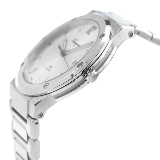 Ferragamo F-80 Classic watch side profile showing steel case and bracelet