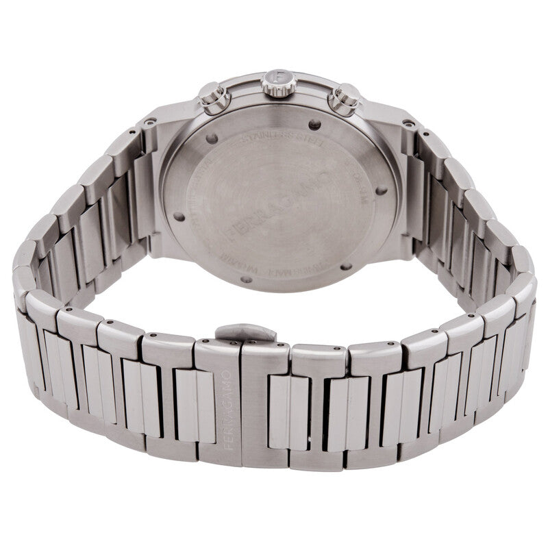 Ferragamo Salvatore watch caseback with stainless steel strap detail