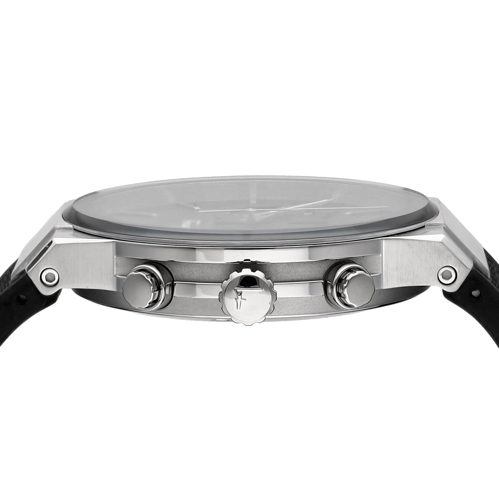 Ferragamo Chronograph Quartz Black Strap & Steel Dial 42mm Men's Watch - SFME00121