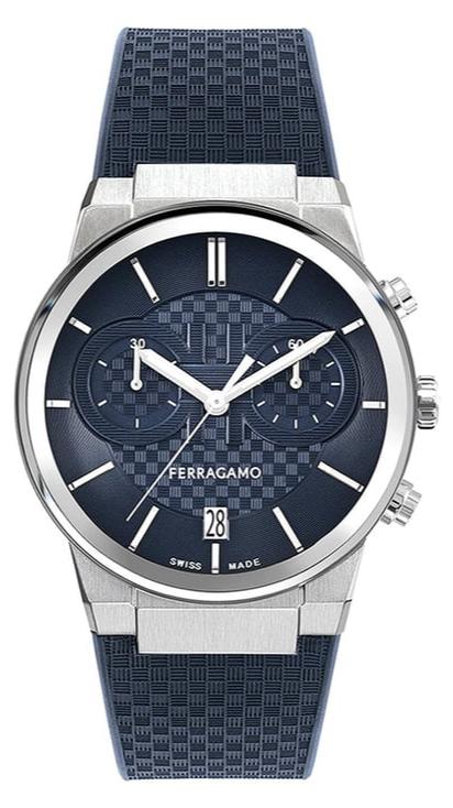 Ferragamo Chronograph Quartz Blue Dial Men's Watch - SFME00923