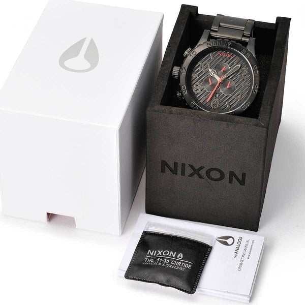 Nixon 51-30 Chrono Black Red Men's Watch A083-2298 - Watches of New Zealand #4
