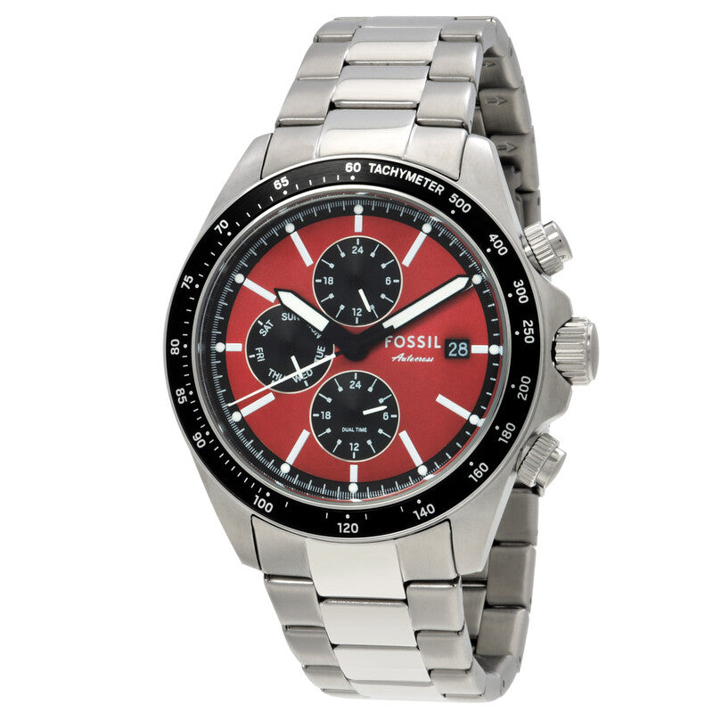 Fossil Autocross Chronograph Quartz Red Dial Men's Watch BQ2895