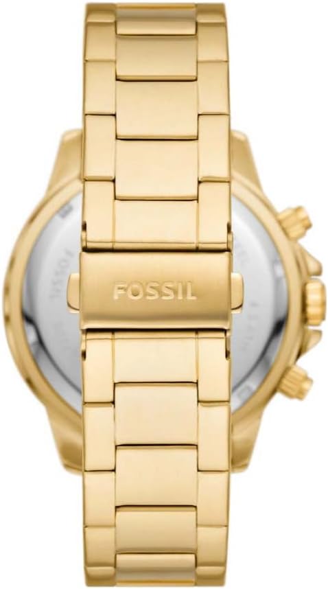 Fossil Bannon gold-tone stainless steel bracelet and case back with Fossil branding