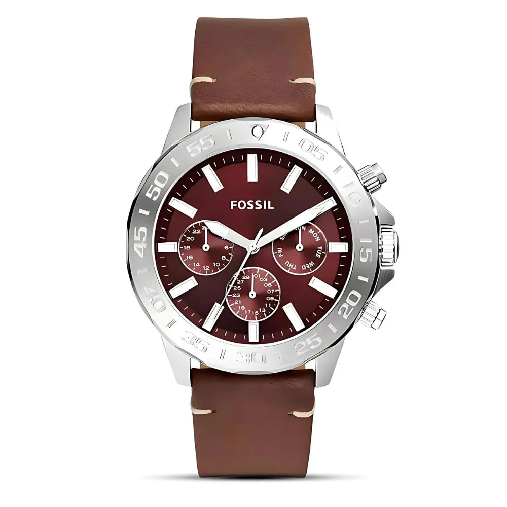 Fossil Bannon Multifunction Burgundy Dial Men's Watch - BQ2806
