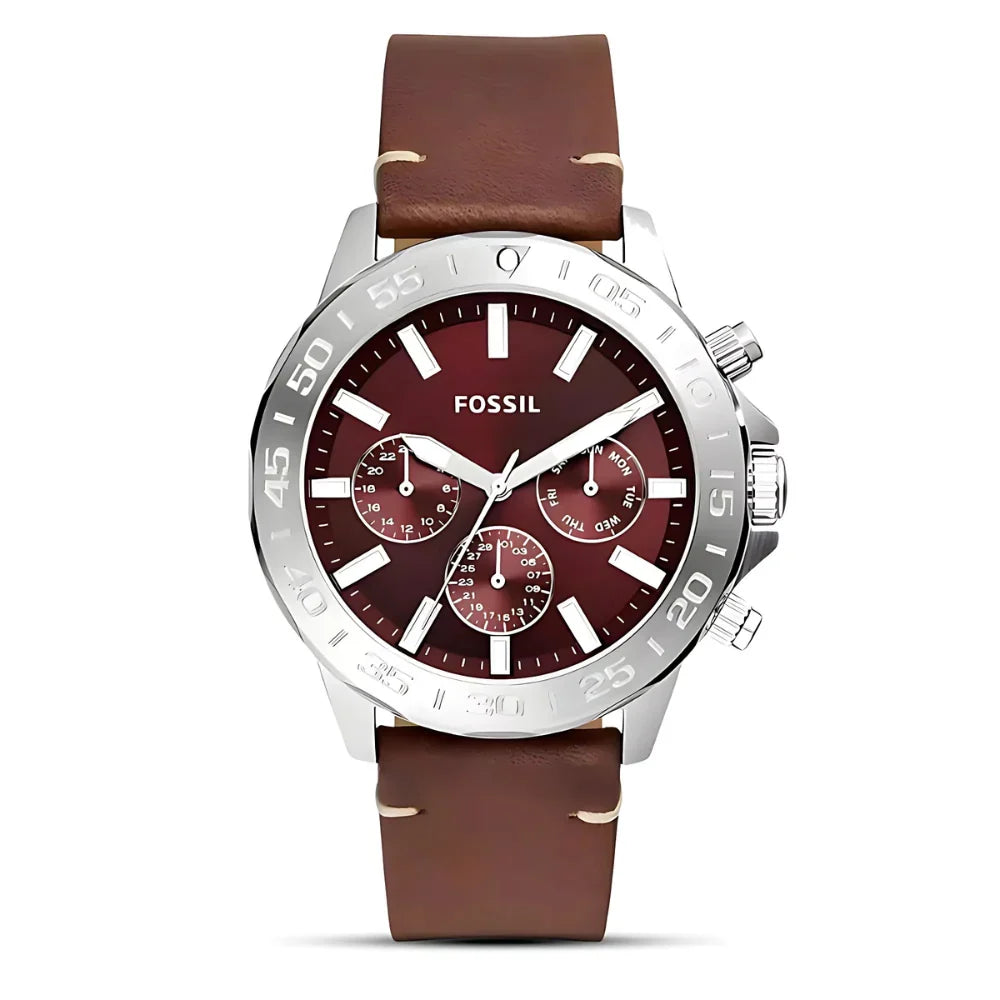 Fossil Bannon Multifunction Burgundy Dial Men's Watch - BQ2806