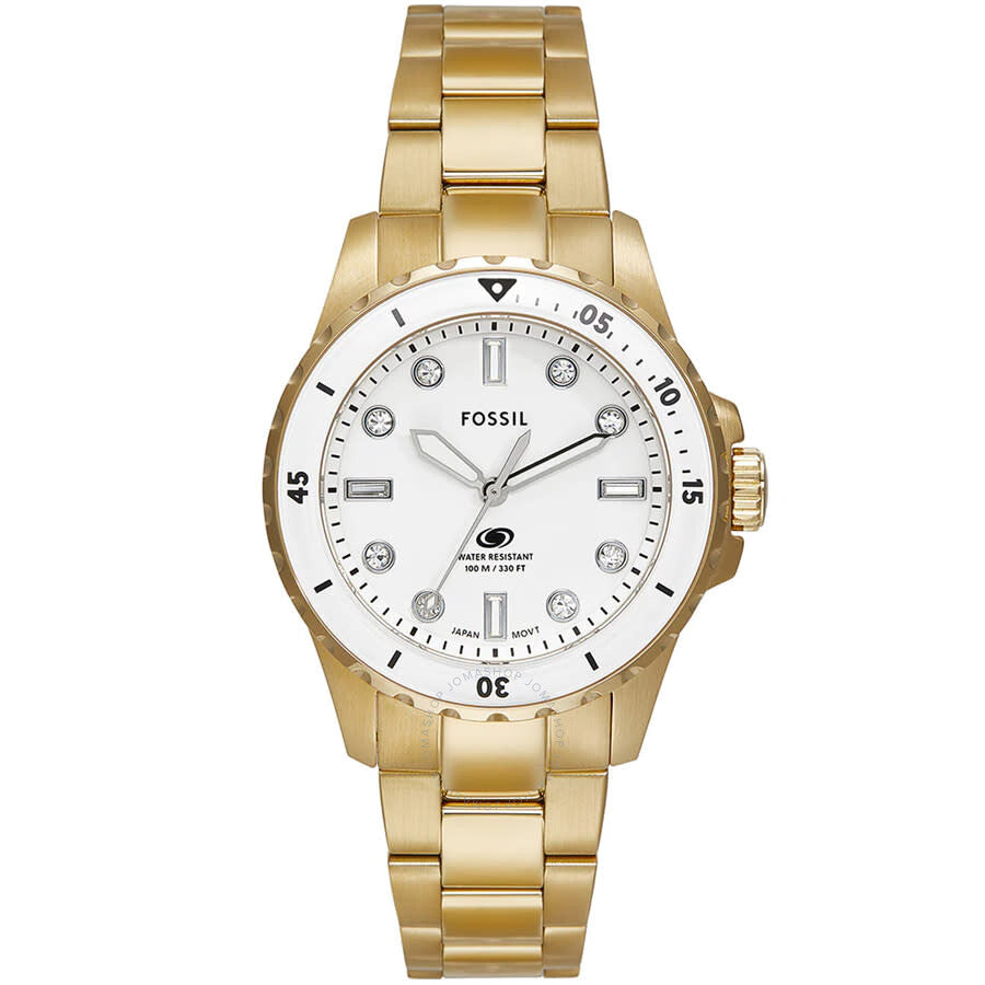 Fossil Blue Dive Quartz White Dial Ladies Watch ES5350