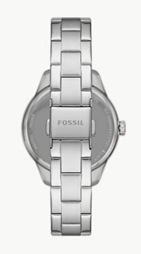 Fossil BQ3753 stainless steel three-link bracelet with fold-over clasp