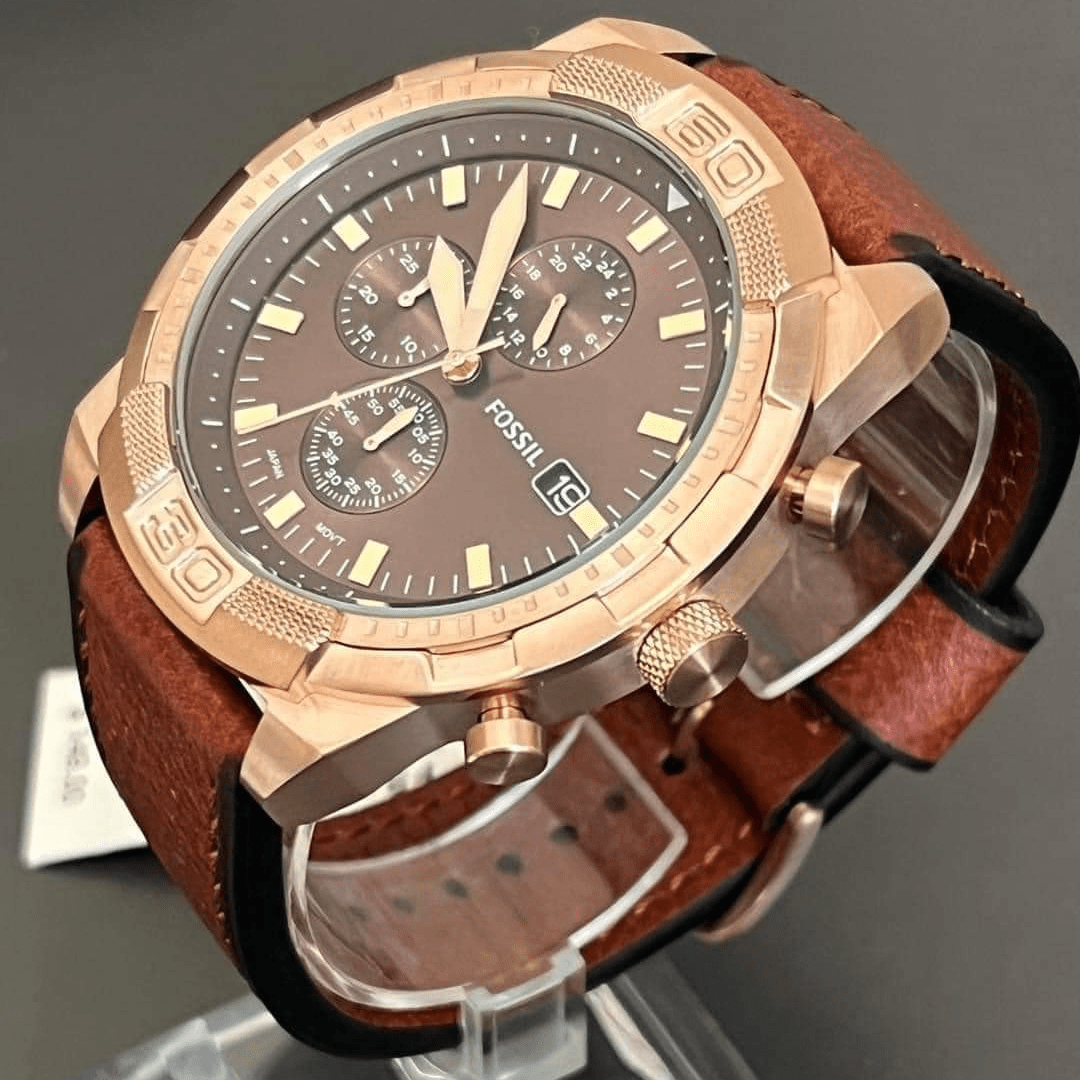 Fossil Bronson Chronograph Brown Dial Men's Watch - FS5857
