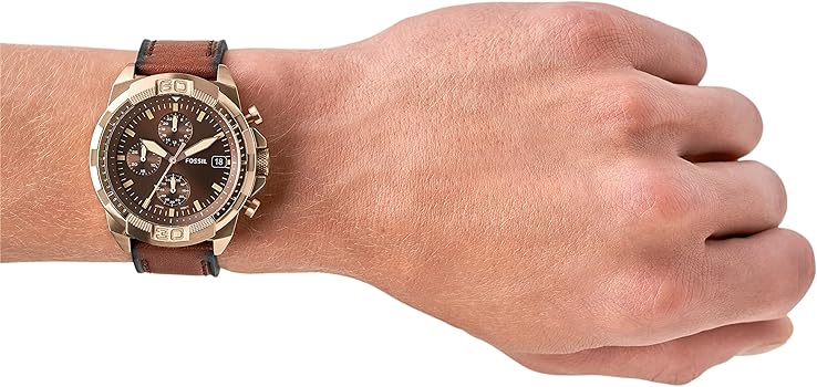 Fossil Bronson Chronograph Brown Dial Men's Watch - FS5857