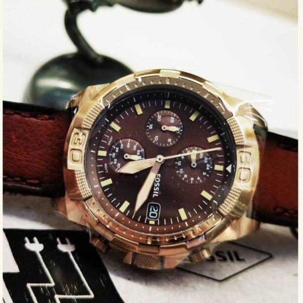 Fossil Bronson Chronograph Brown Dial Men's Watch - FS5857