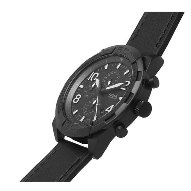 Fossil Bronson Chronograph Black Eco Leather Men's Watch - FS5874