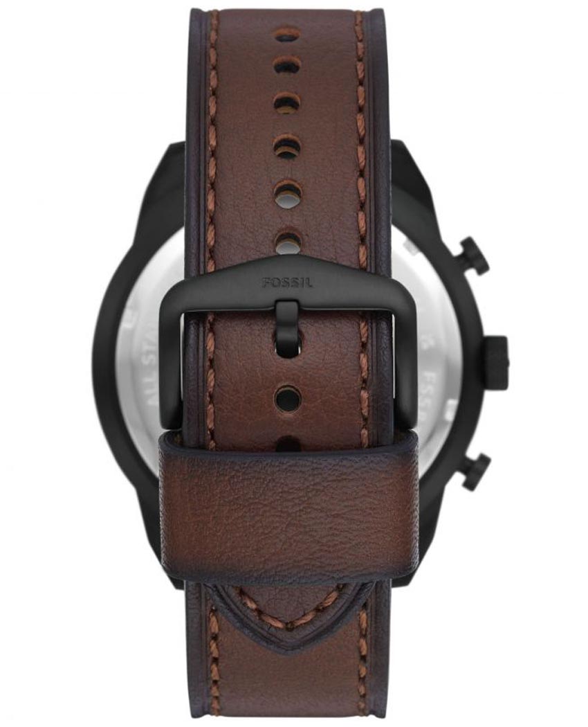Fossil Bronson Chronograph Dark Brown LiteHide™ Leather Men's Watch - FS5875