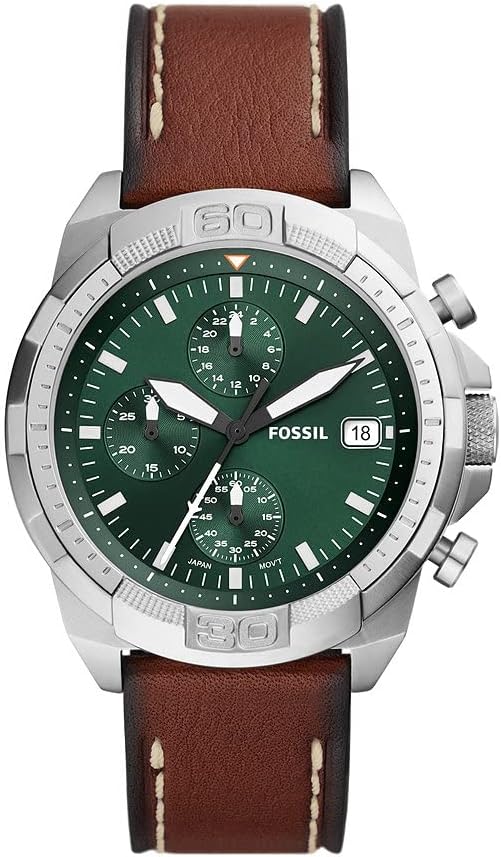 Fossil Bronson Chronograph Brown Leather Men's Watch - FS5898