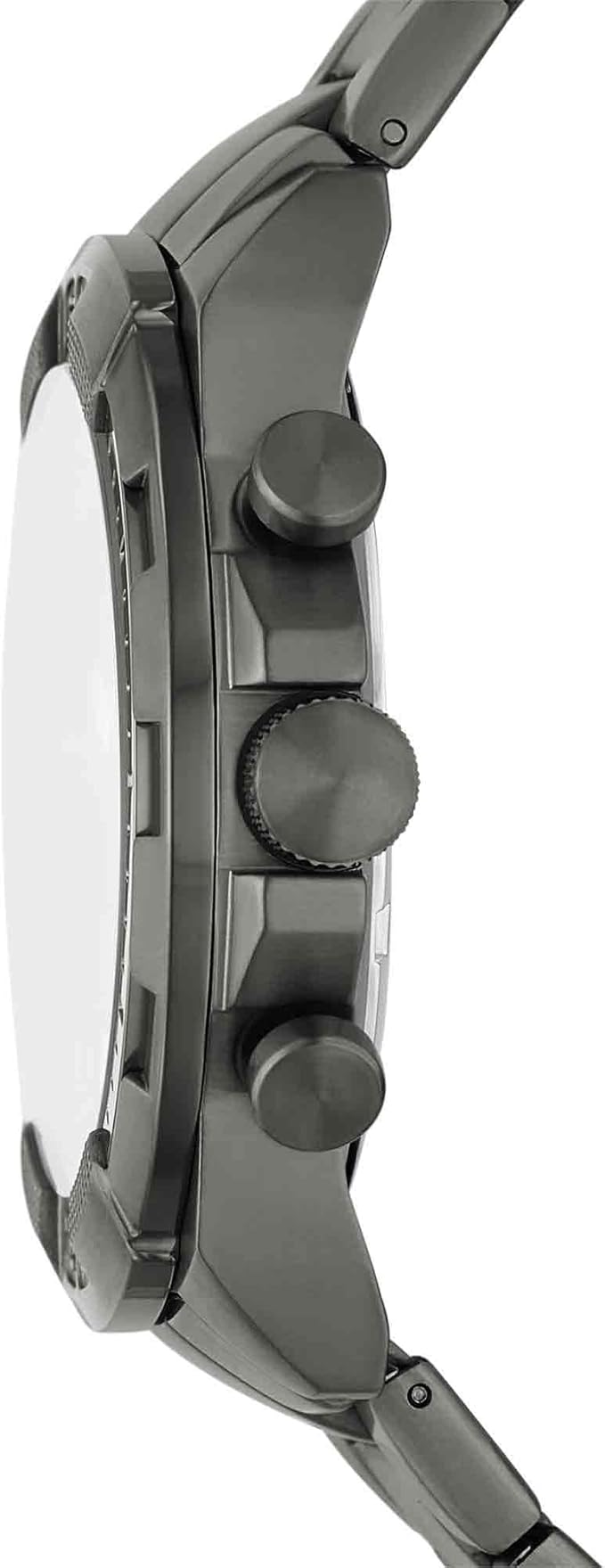 Fossil Bronson Chronograph Smoke Stainless Steel Burgundy Dial Quartz Men's Watch - FS6017