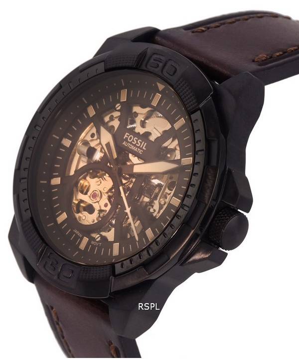 Fossil Bronson Automatic Brown LiteHide™ Leather Men's Watch - ME3219