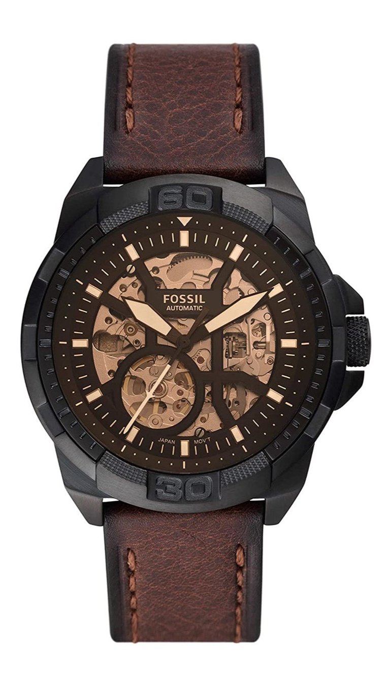 Fossil Bronson Automatic Brown LiteHide™ Leather Men's Watch - ME3219