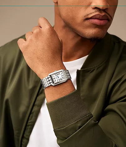 Fossil Carraway Three-Hand Stainless Steel Men's Watch - FS6008