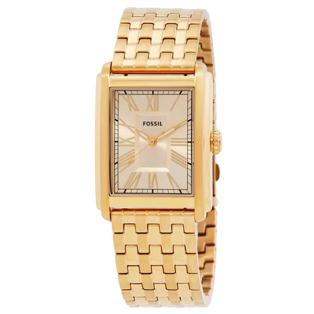 Fossil Carraway Three-Hand Gold-Tone Stainless Steel Men's Watch - FS6009