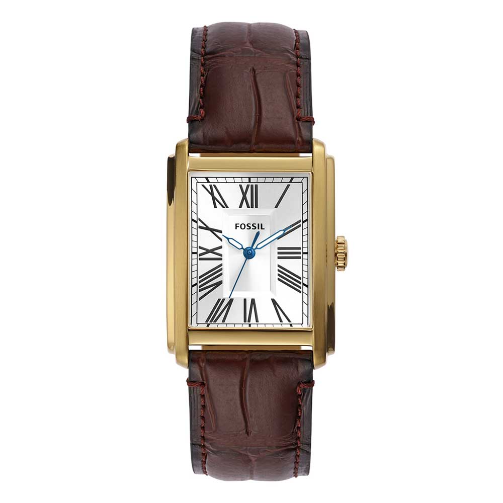 Fossil Carraway Three-Hand Brown Croco Leather Men's Watch - FS6011