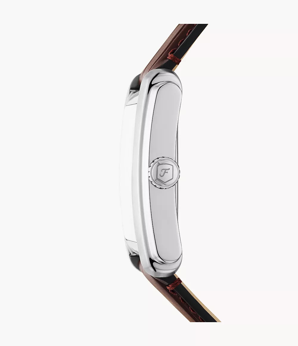 Fossil Carraway Three-Hand Brown Croco Leather Men's Watch - FS6110