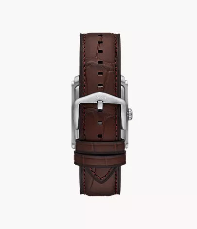 Fossil Carraway Three-Hand Brown Croco Leather Men's Watch - FS6110