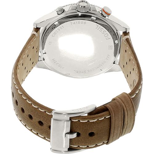 Fossil Men's CH2951 Wakefield Sport Cream Dial Tan Leather Strap Chronograph Watch