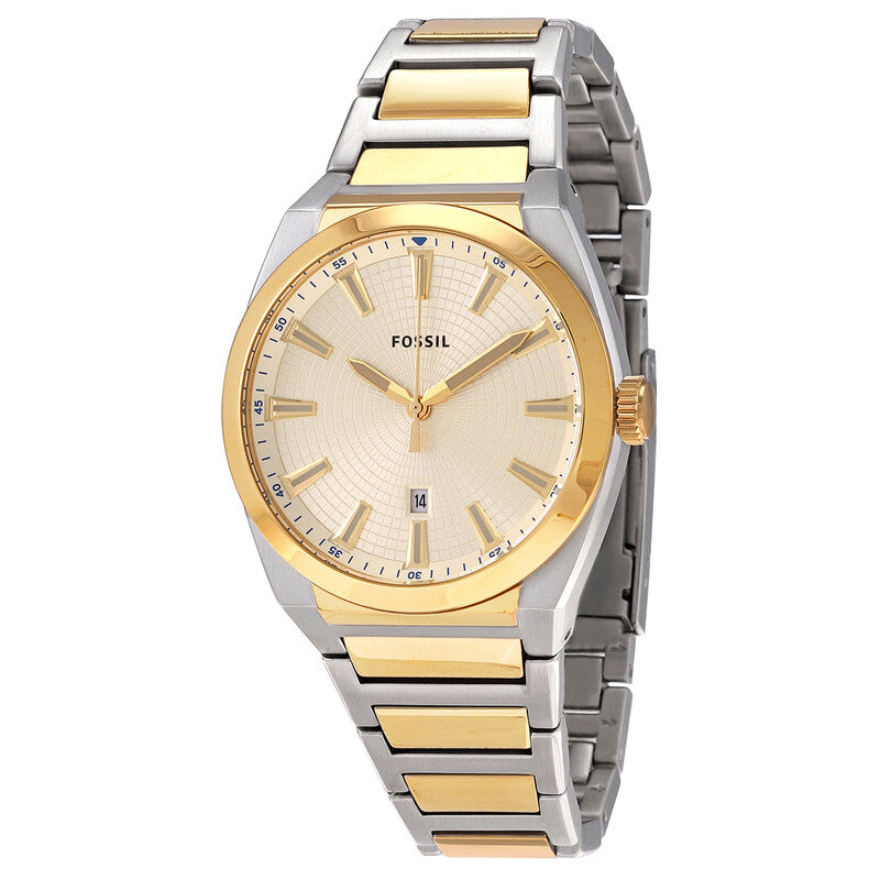 Fossil Everett Quartz Cream Dial Men's Watch - FS5823