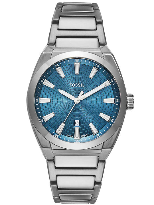 Fossil Everett Three-Hand Date Stainless Steel Men's Watch - FS6054