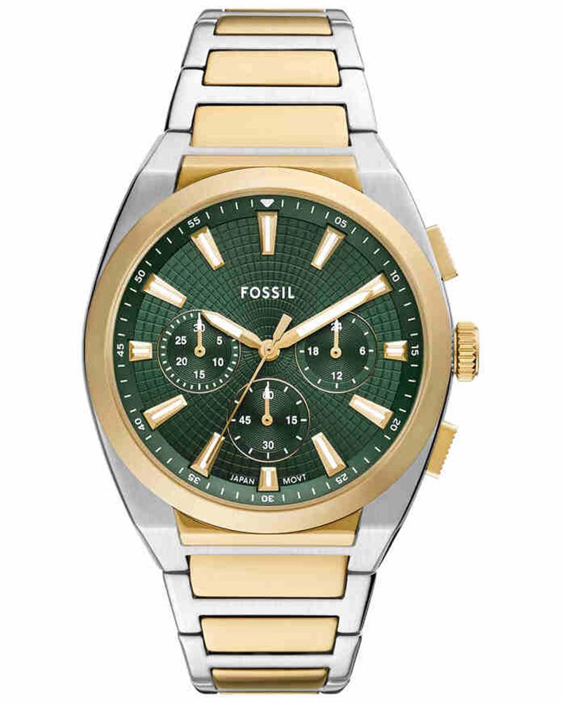 Fossil Everett Chronograph Two-Tone Stainless Steel Men's Watch - FS6106