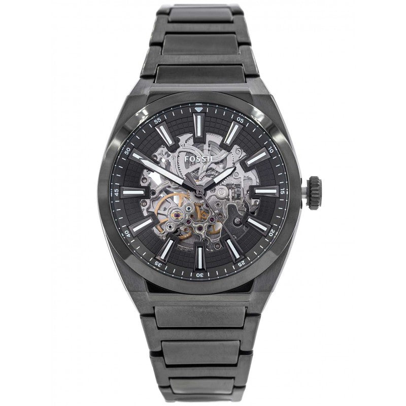 Fossil Everett Automatic Smoke Men's Watch ME3206 with skeleton dial