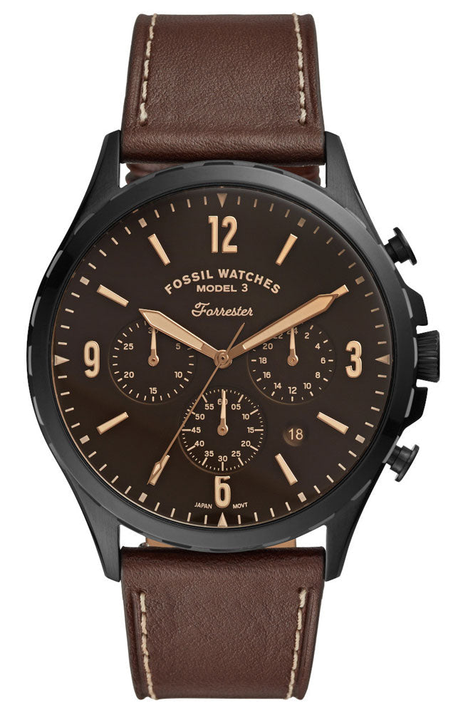 Fossil Forrester Chronograph Quartz Black Dial Men's Watch FS5608