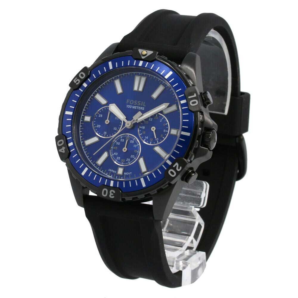 Fossil Garrett Chronograph Black Silicone Men's Watch - FS5695