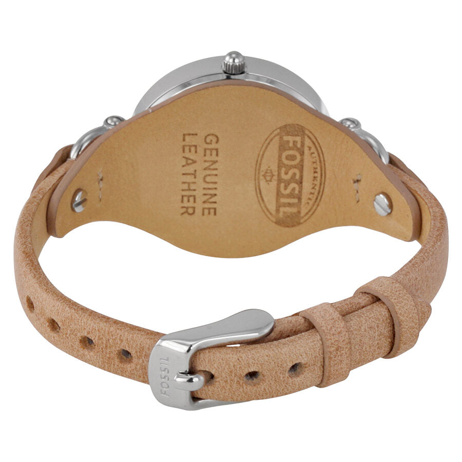 Fossil Georgia Beige Dial Sand Tan Leather Ladies Watch ES2830