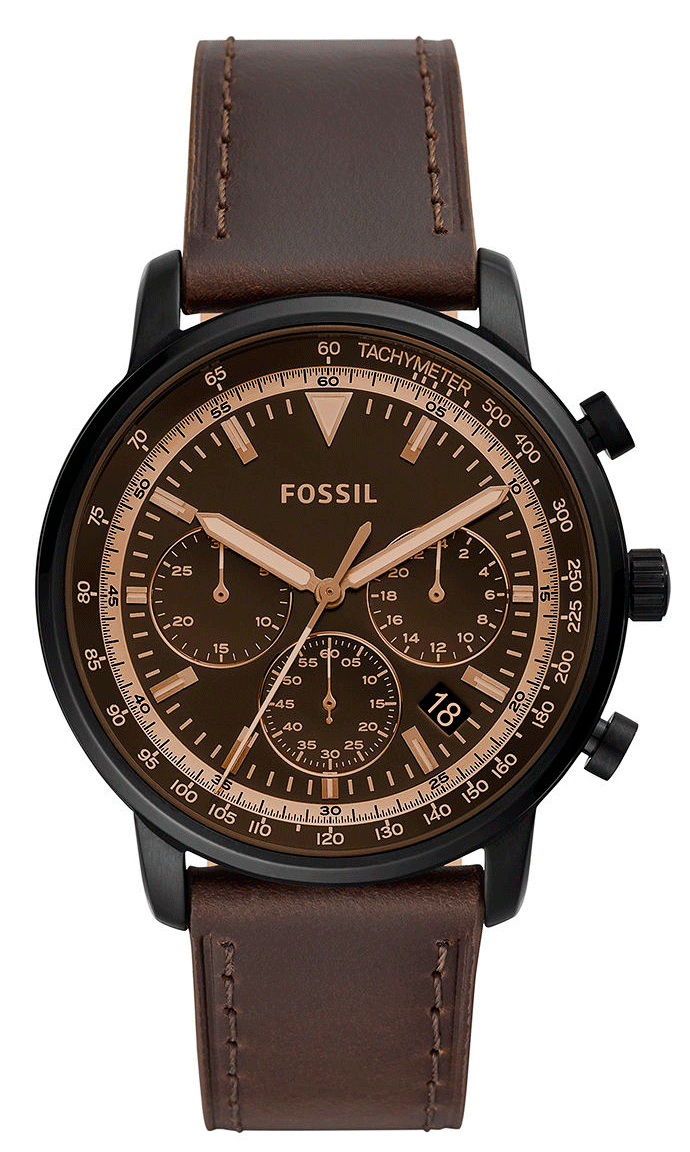 Fossil Goodwin Chronograph Quartz Black Dial Men's Watch - FS5529